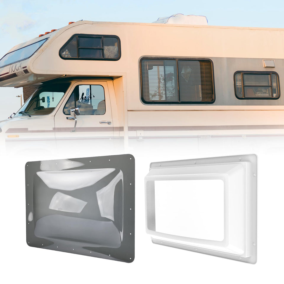 RVGUARD front view of skylight bundle showing full packaging and contents benefit clarity