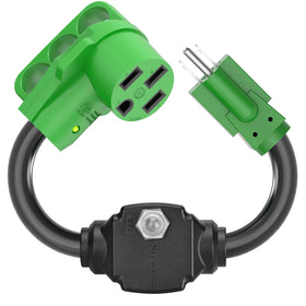 RVGUARD front view of adapter cord showing robust build and safety design