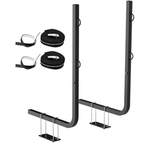 RVGUARD front view of bumper-mounted carrier showing secure fit and neat storage