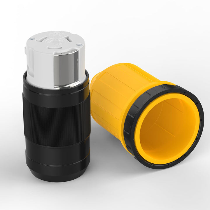 RVGUARD front view twist-lock inlet showing secure closed position