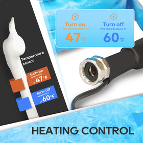 RVGUARD thermostat closeup highlighting auto on/off for energy savings
