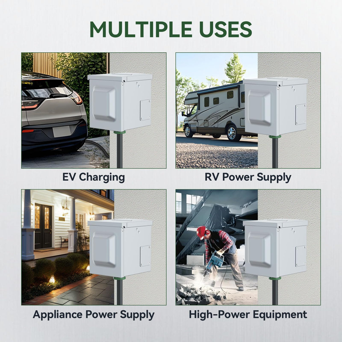 RVGUARD installed at an RV campsite showing robust outdoor power access for vehicles