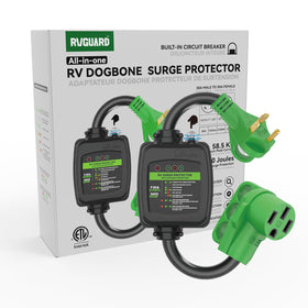 RVGUARD boxed packaging and ETL label showing certified full-product testing