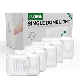 RVGUARD installed in RV interior demonstrating bright task lighting benefit