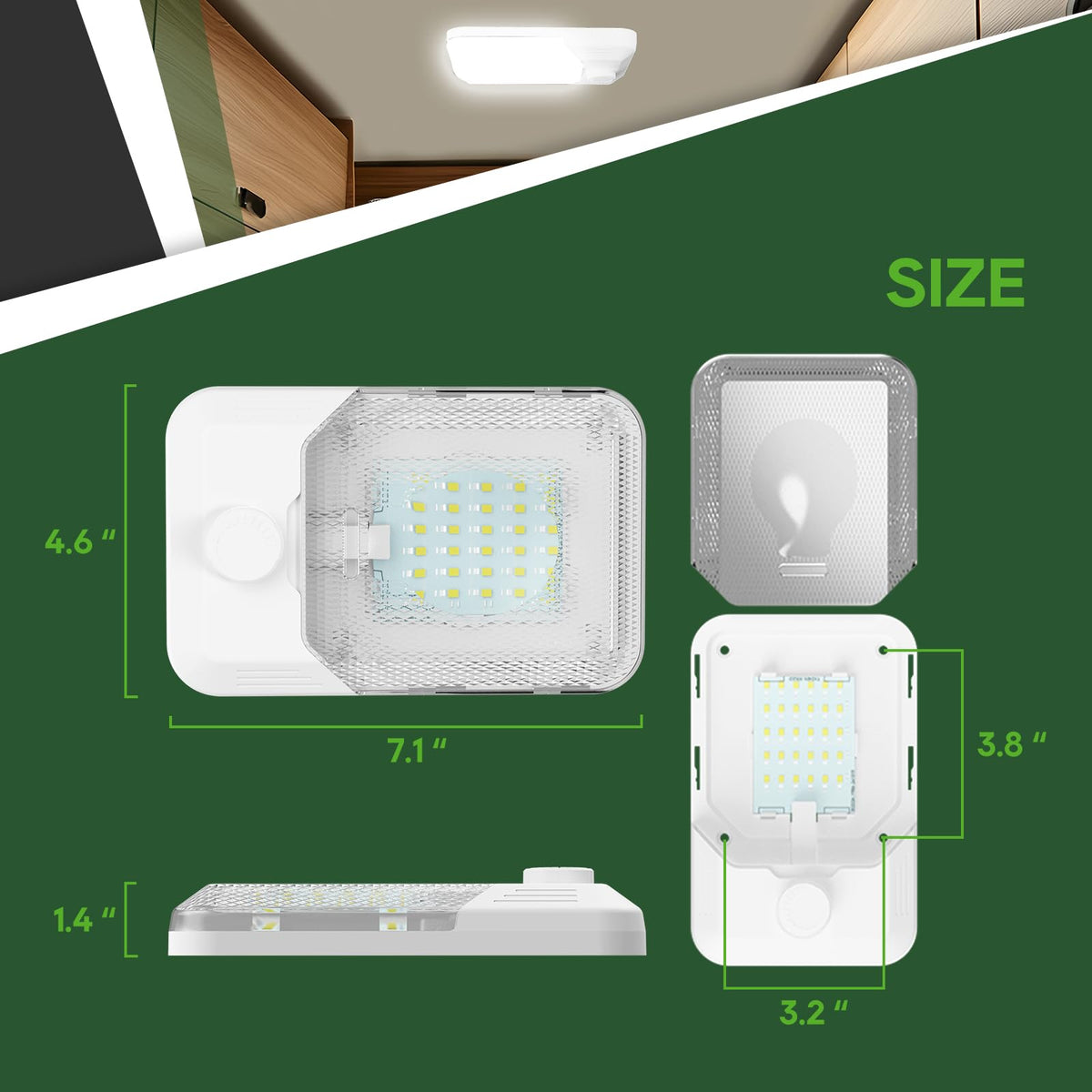 RVGUARD size comparison in hand showing compact dimensions for tight spaces