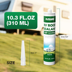 RVGUARD sealing around an RV vent providing durable, leak-resistant bond