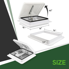 RVGUARD side profile mounted on RV roof demonstrating weather-resistant seal