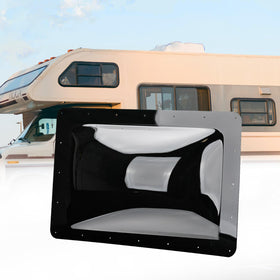 RVGUARD front view of black skylight showing streamlined profile and privacy benefit