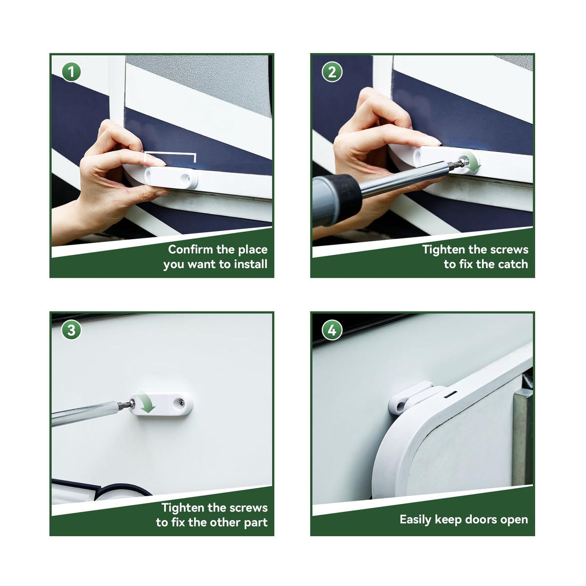 RVGUARD stainless screws and hardware kit showing corrosion-resistant mounting benefit