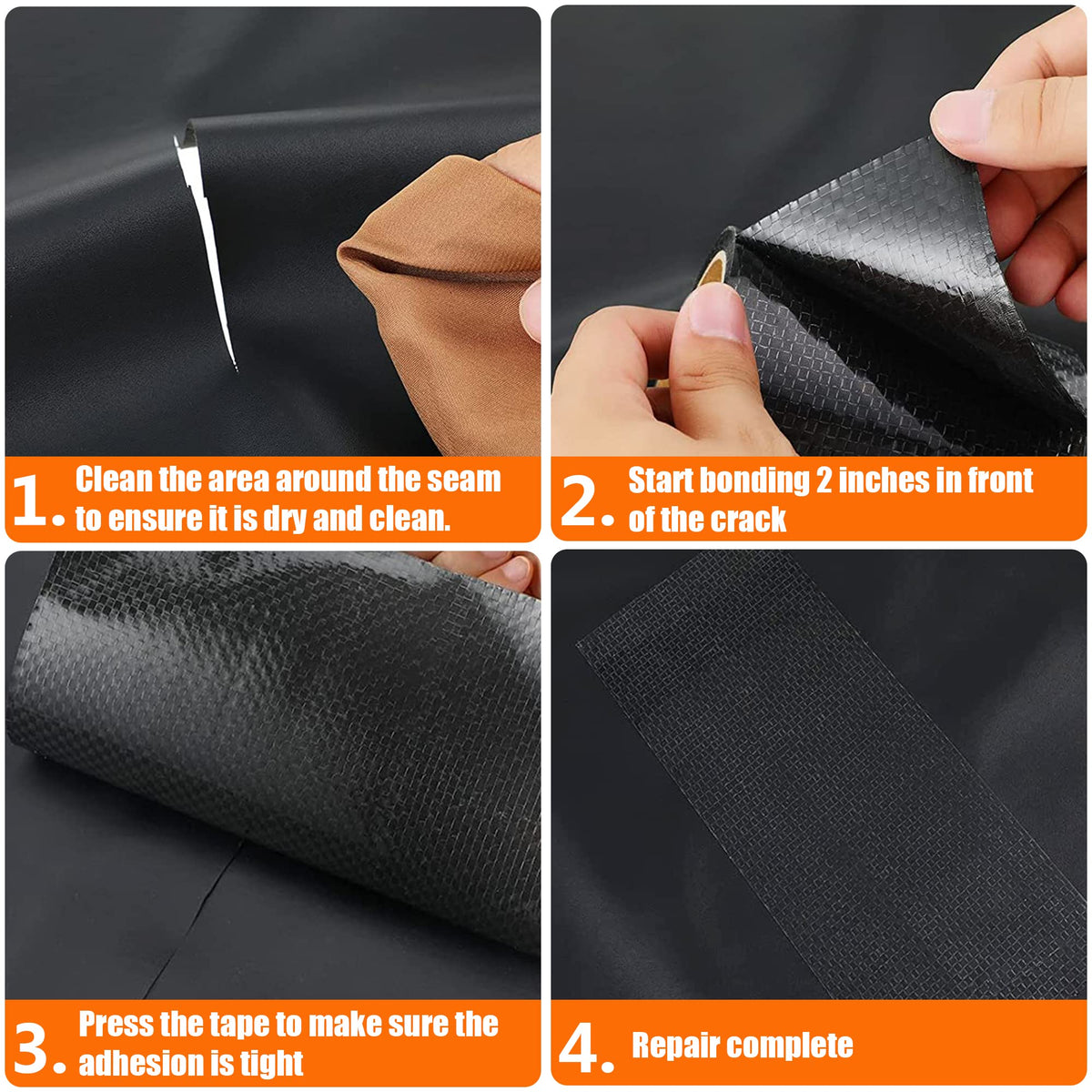 Rvhouse tape holding against rain and sun demonstrating weather resistance
