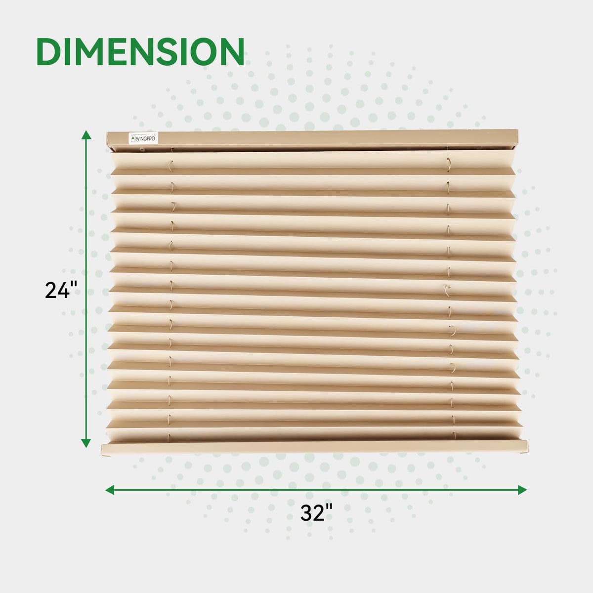 RVINGPRO close-up of pleated texture demonstrating anti-UV polyester durability
