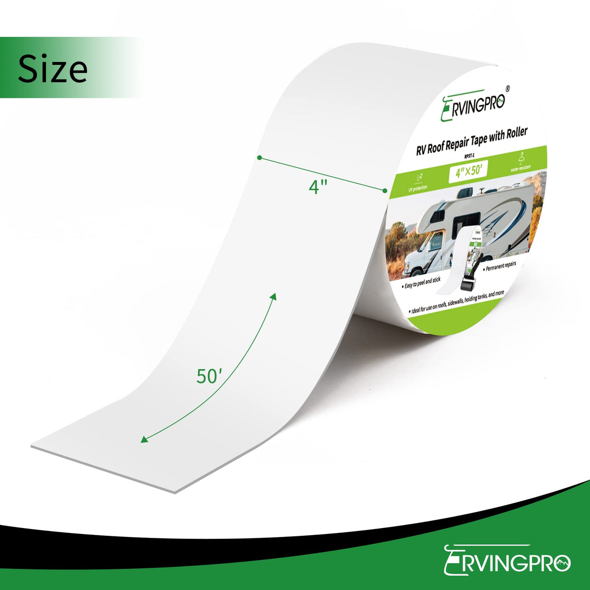 RVINGPRO close-up of tape texture and silicone coating illustrating strong waterproof barrier