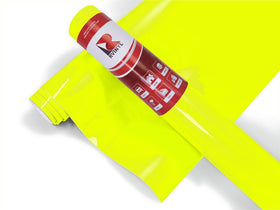 Rvinyl 3M satin neon yellow front packaging showing vibrant color and brand