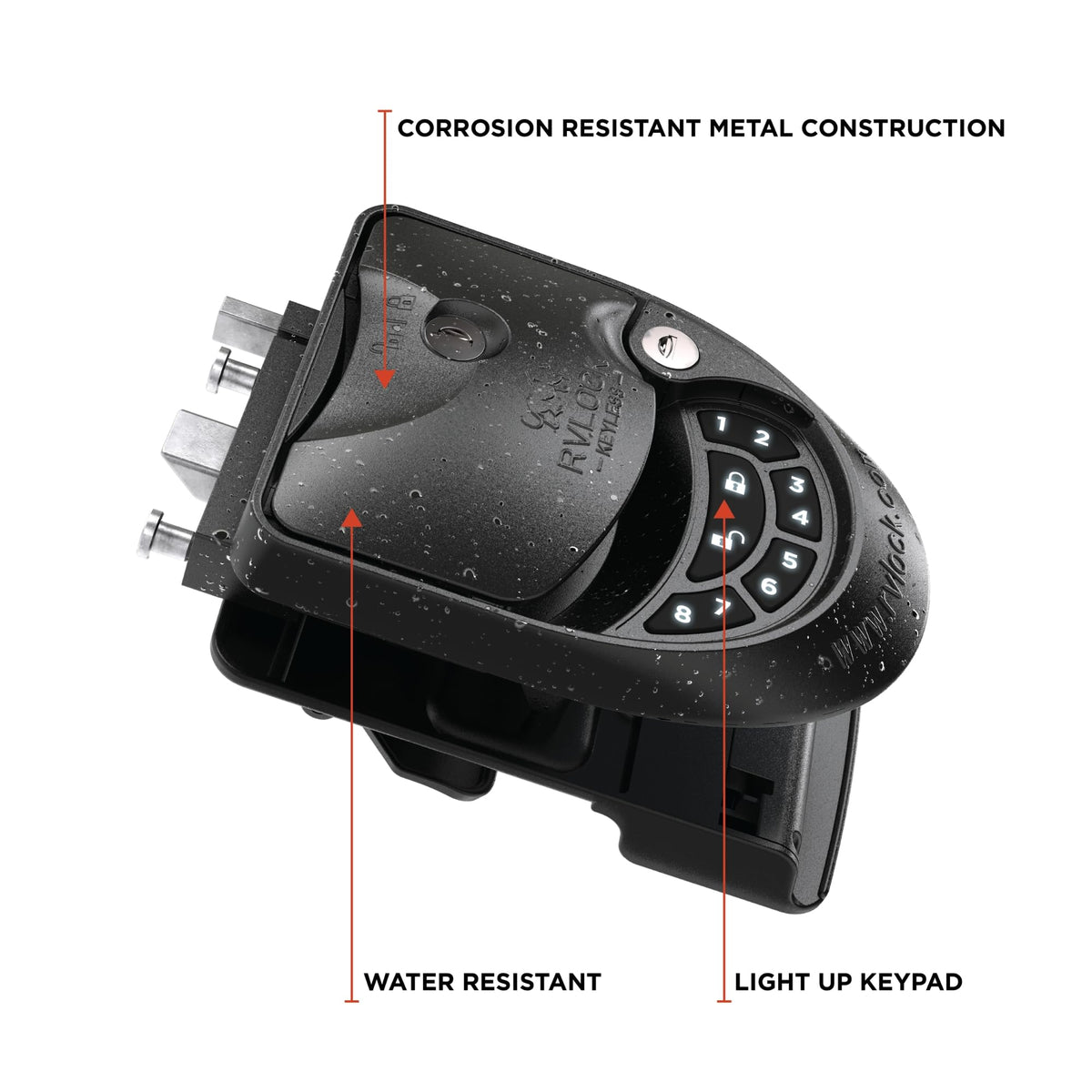 RVLock Charter remote fob held in hand providing quick hands-free access