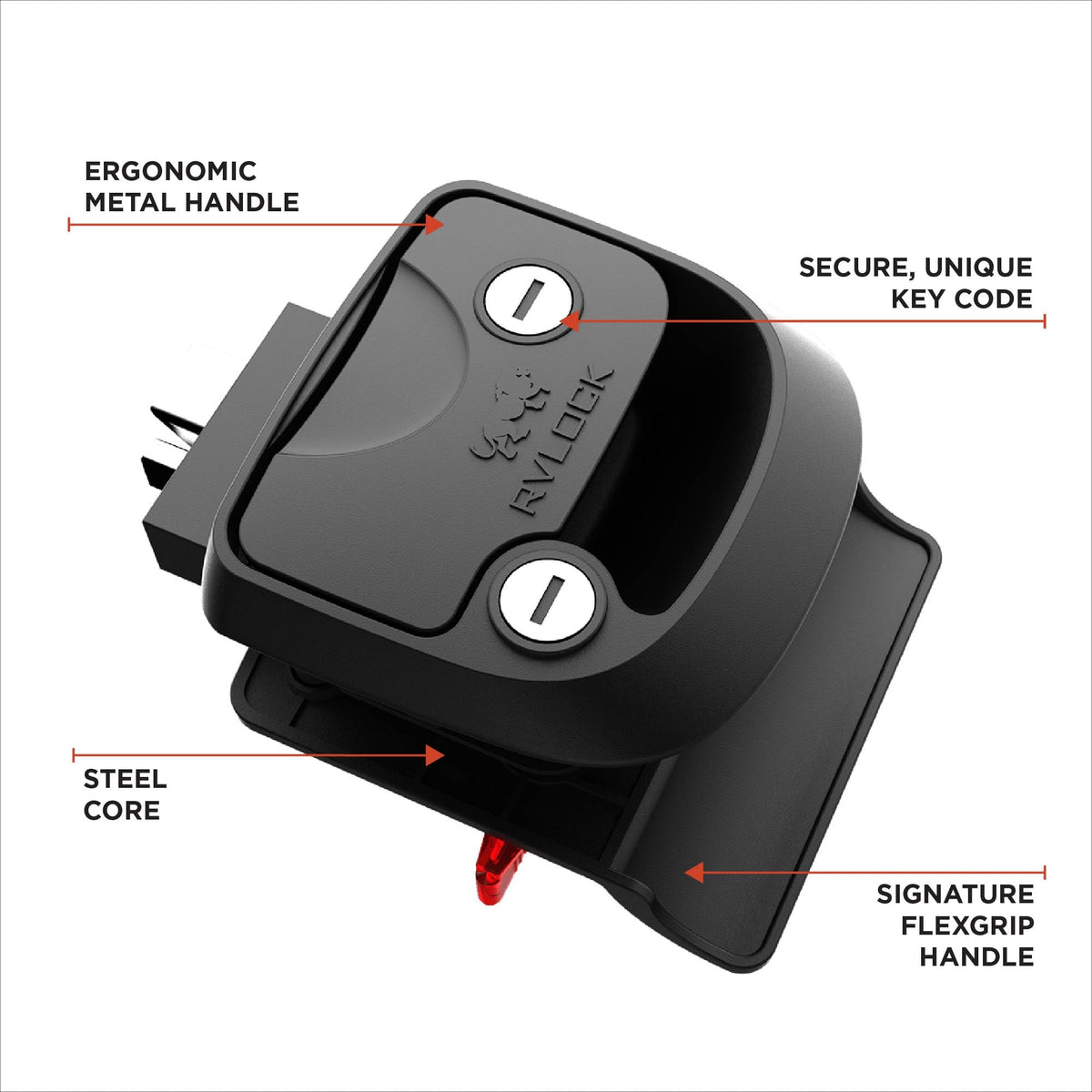 RVLock Griplite interior ABS paddle closeup for comfortable grip and long lasting use