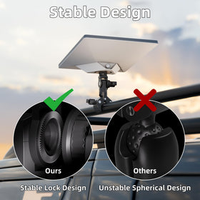 RVMARINEPAT showing rotation and tilt mechanism for precise Starlink Mini aiming
