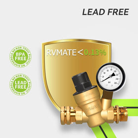 RVMATE included washers filters and PTFE tape, supplies for secure install