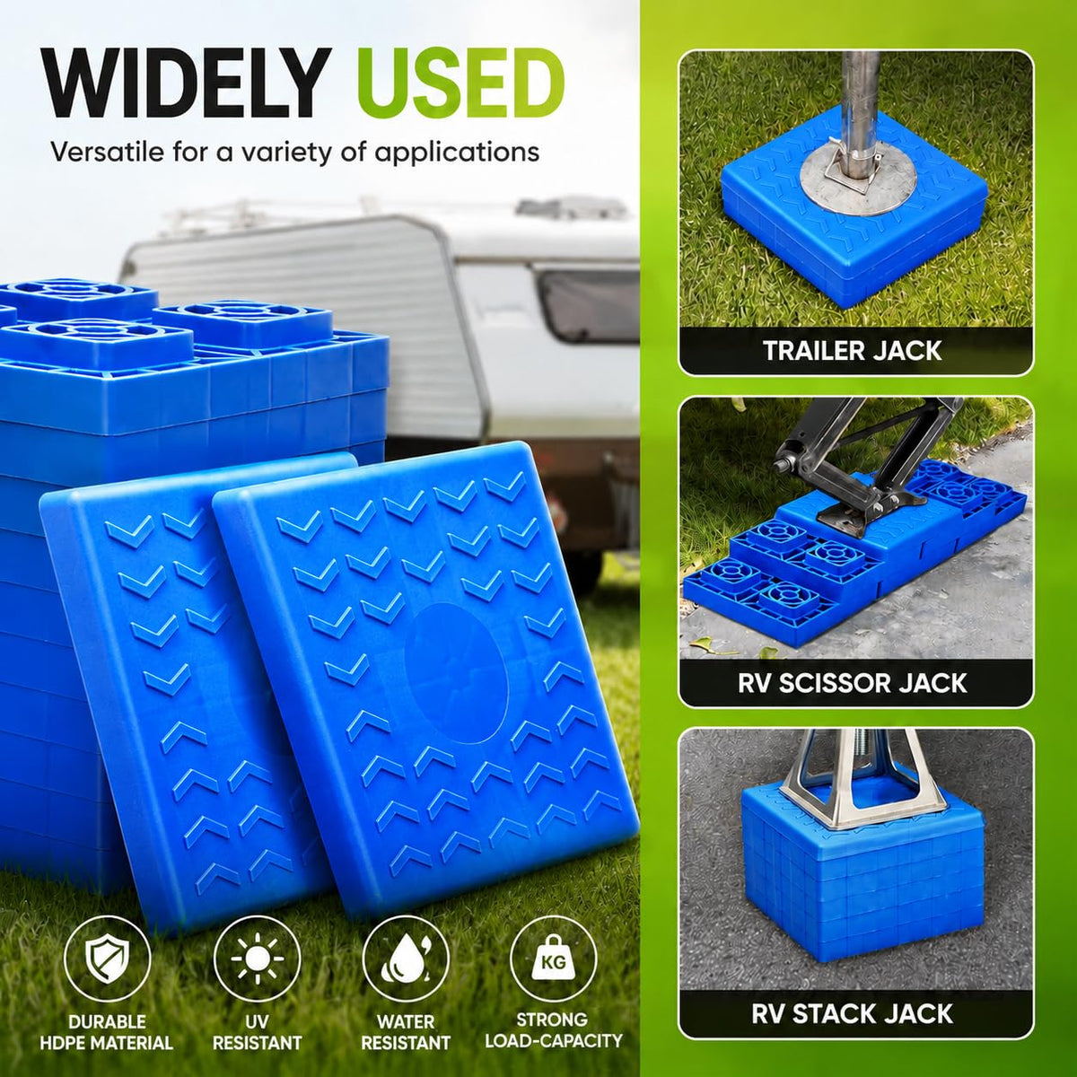 RVMATE dual carry bags filled with blocks for easy transport and organization