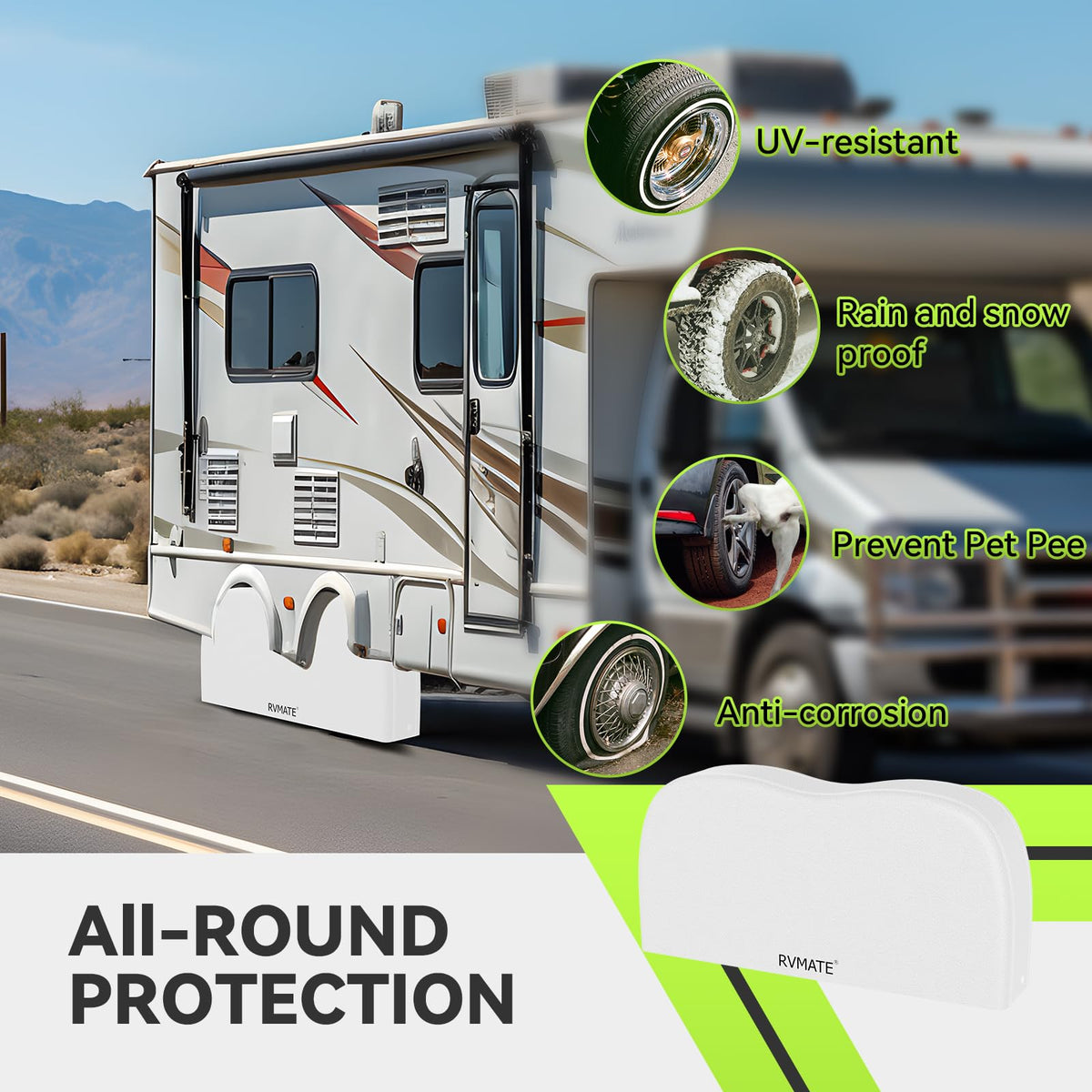 RVMATE close-up of vinyl texture highlighting durable UV-resistant and waterproof finish