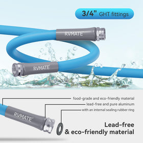 RVMATE close-up of aluminum connector ensuring durable leak-free joints