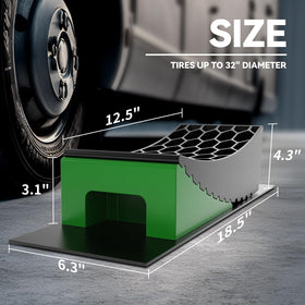 rvmate curved leveler close-up showing robust polyethylene and stacking teeth for secure lift