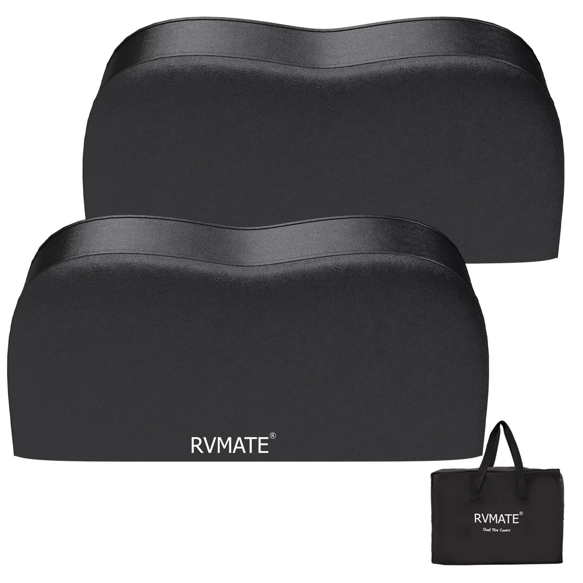 RVMATE front view on dual axle wheel showing full coverage and protection