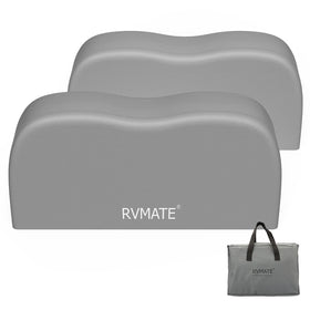 RVMATE front packaging showing two dual-axle tire covers and benefits