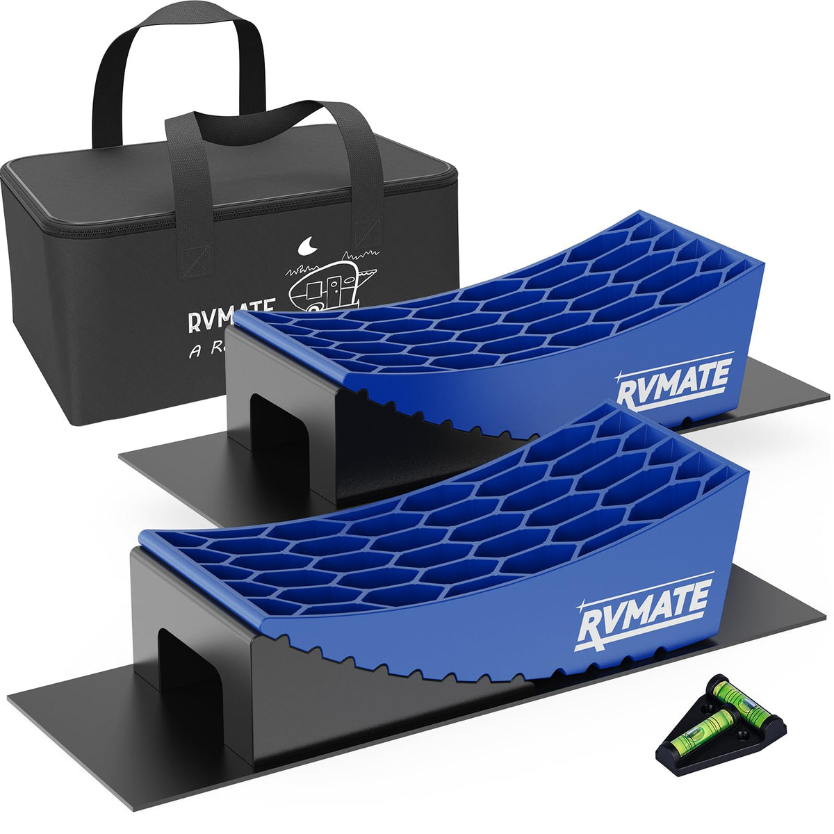 RVMATE front view of complete kit with bag showing portability and organization