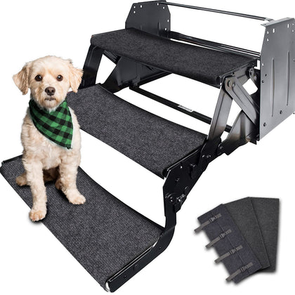 RVMATE front view of three step rugs showing size and color, adds protection