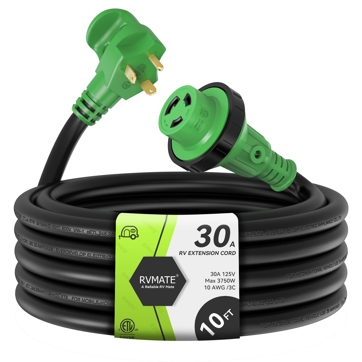 RVMATE front view showing plug and cord for dependable campsite power