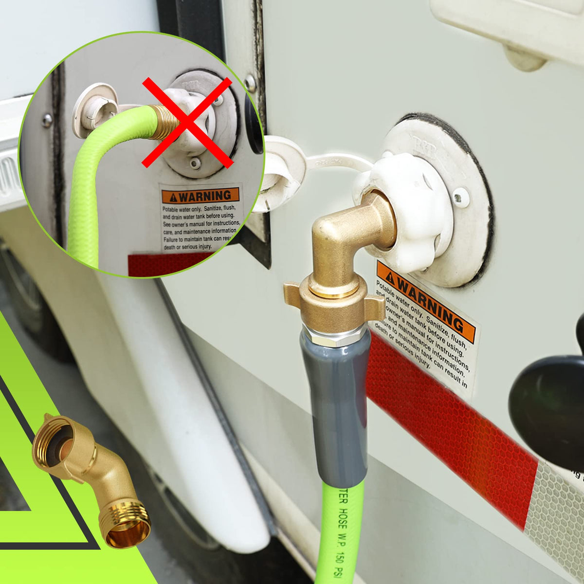 RVMATE in-use watering a garden displaying versatility and easy handling