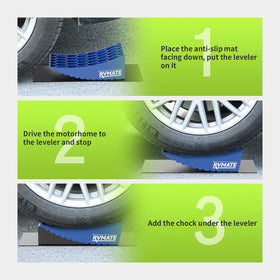 RVMATE rubber grip mat detail illustrating non-slip traction on ground