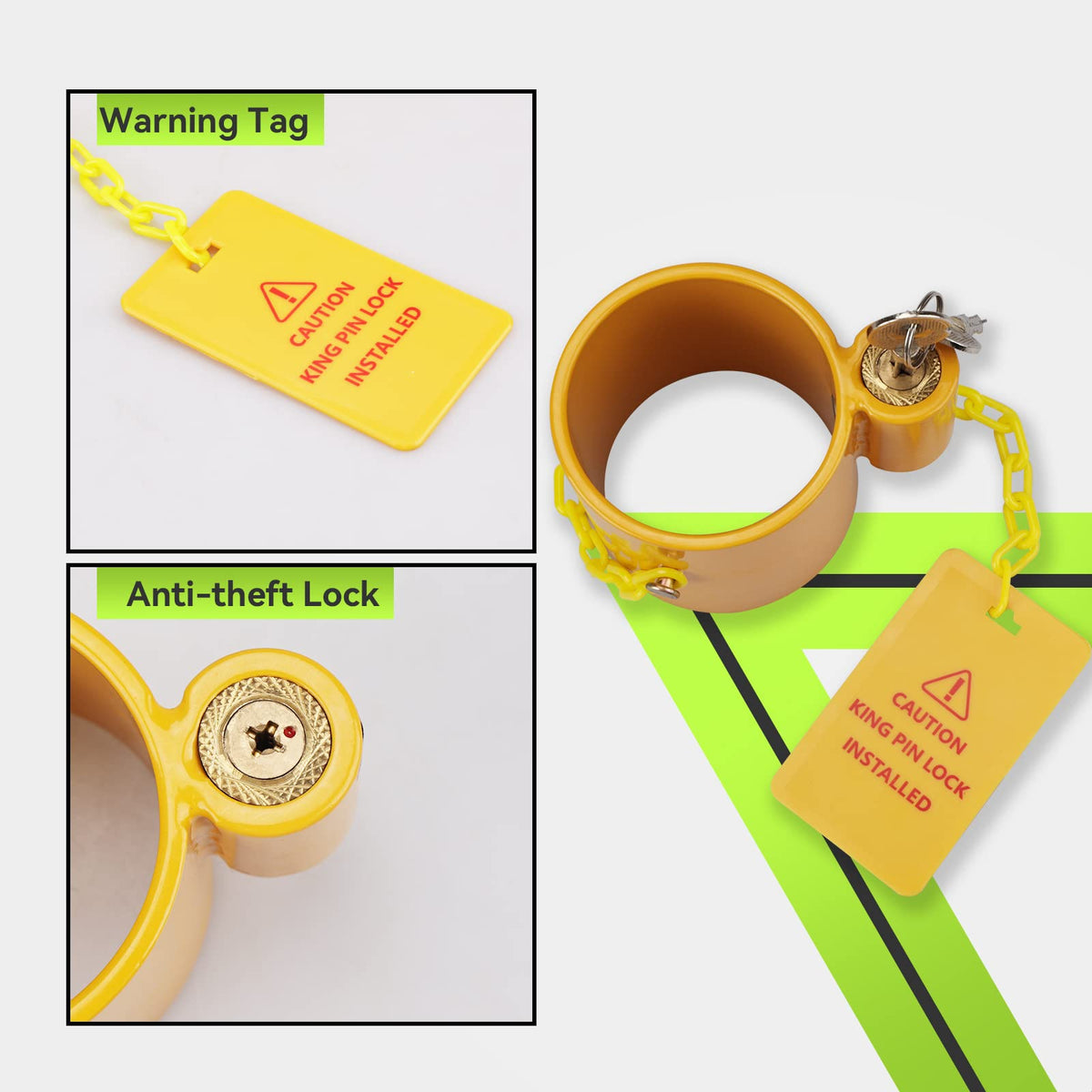 RVMATE size comparison next to ruler illustrating fit for standard 50 mm pins