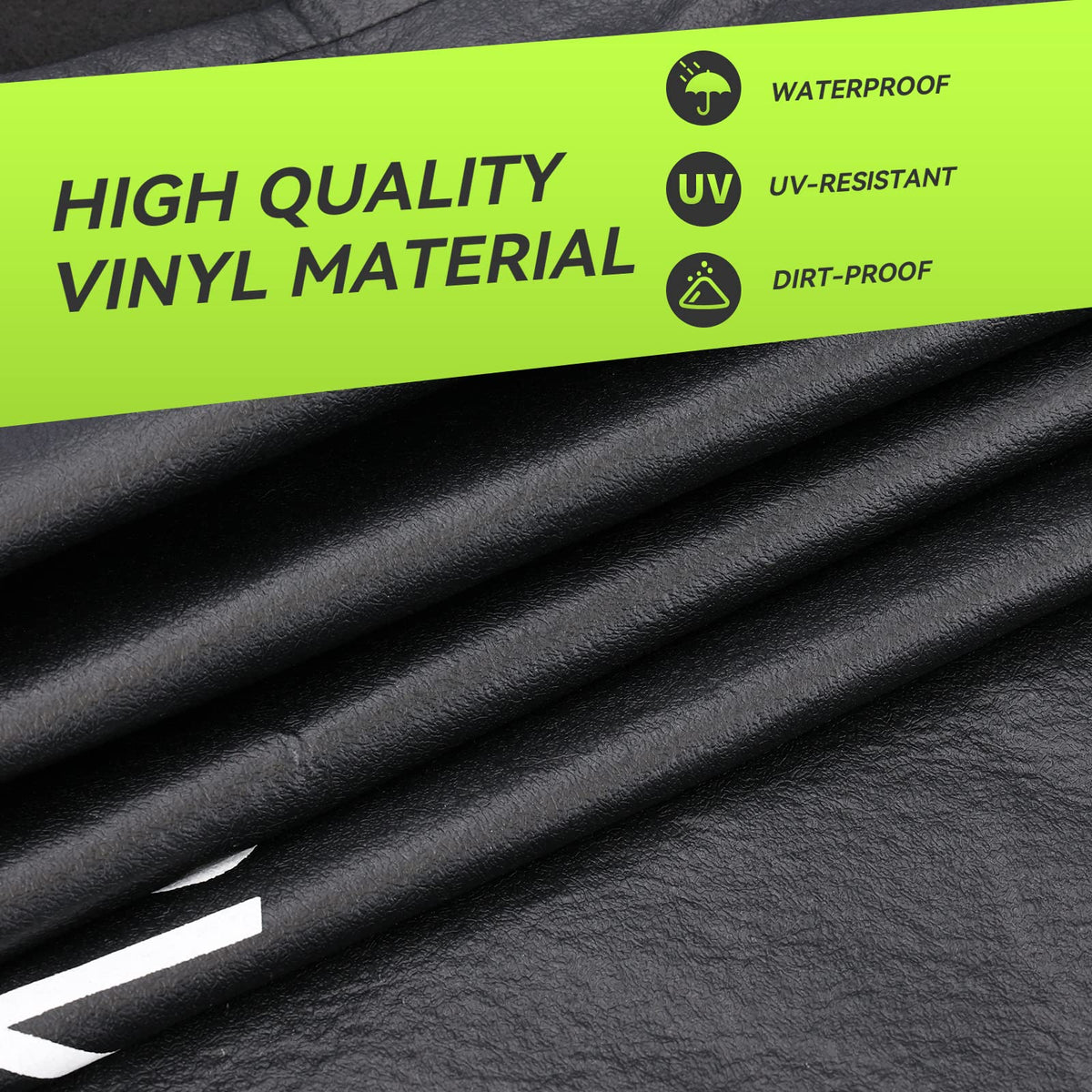 RVMATE next to measuring tape showing 30–33 inch fit for clear sizing