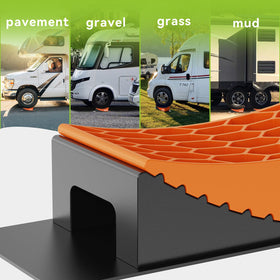 RVMATE size comparison with ruler showing compact design and travel-ready size