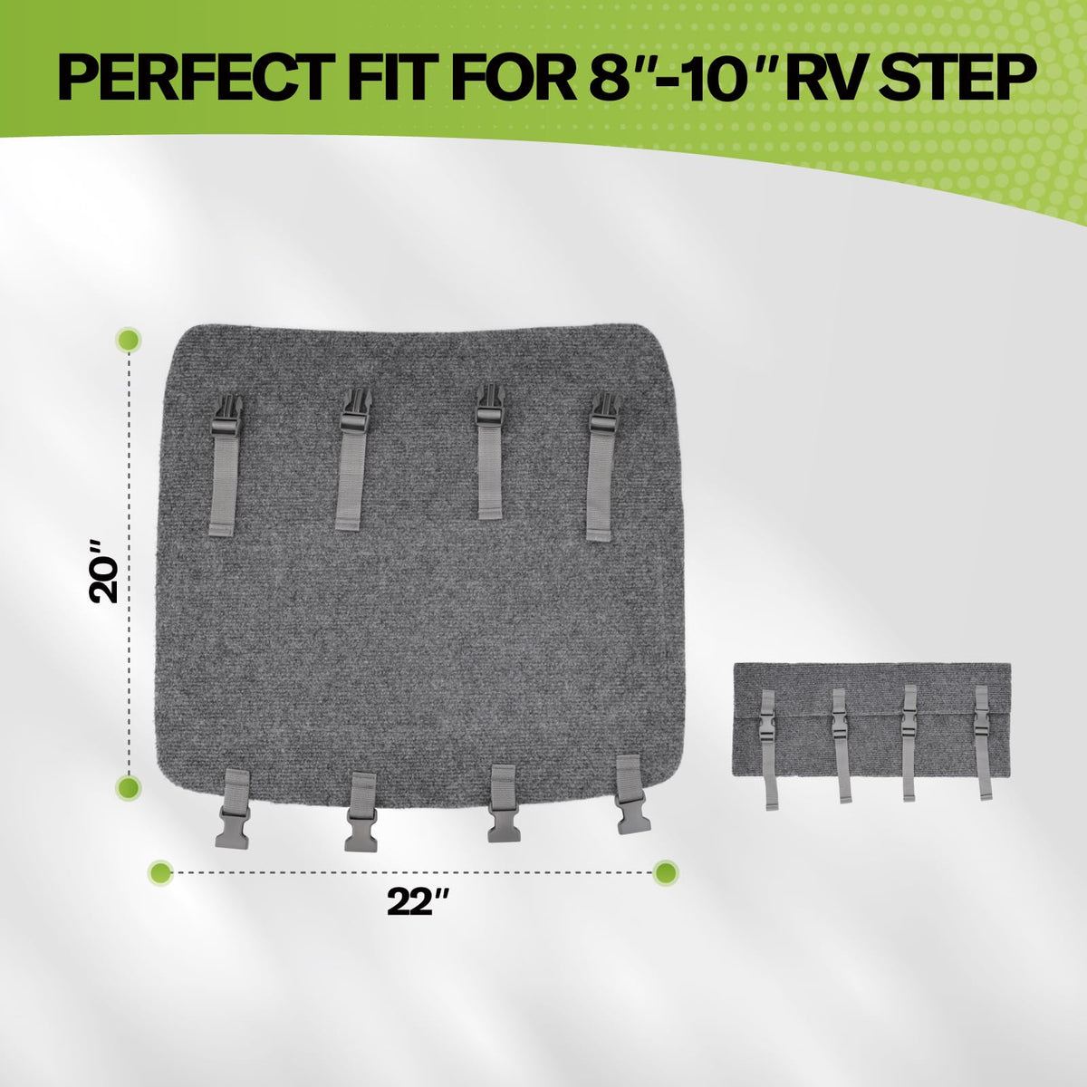 RVMATE close up of ribbed polyester texture capturing dirt and providing cushion