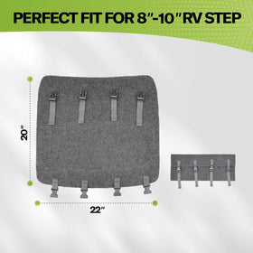 RVMATE close up of ribbed polyester texture capturing dirt and providing cushion