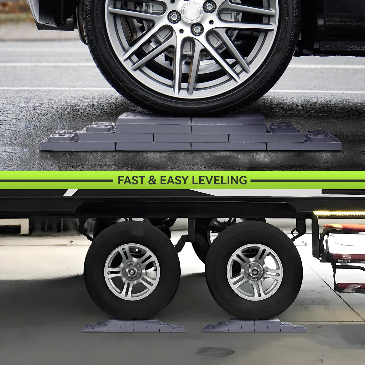 RVMATE surface texture detail highlighting grip that prevents tire slippage