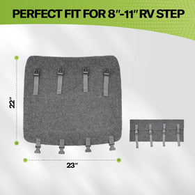 RVMATE close-up of ribbed polyester texture that traps dirt and improves grip