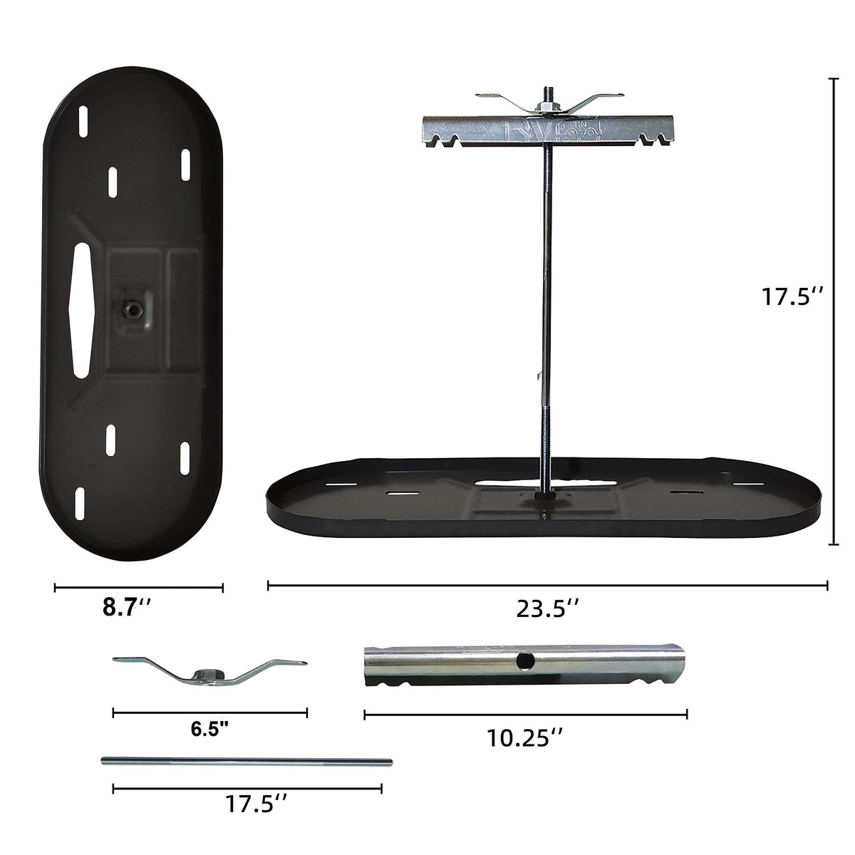 RVPNR rack with a 20lb tank showing size and fit for proper installation planning