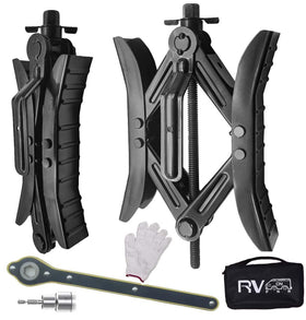 RVPNR front packaging showing chock kit and benefits of stability