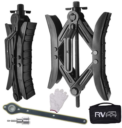 RVPNR front packaging showing chock kit and benefits of stability