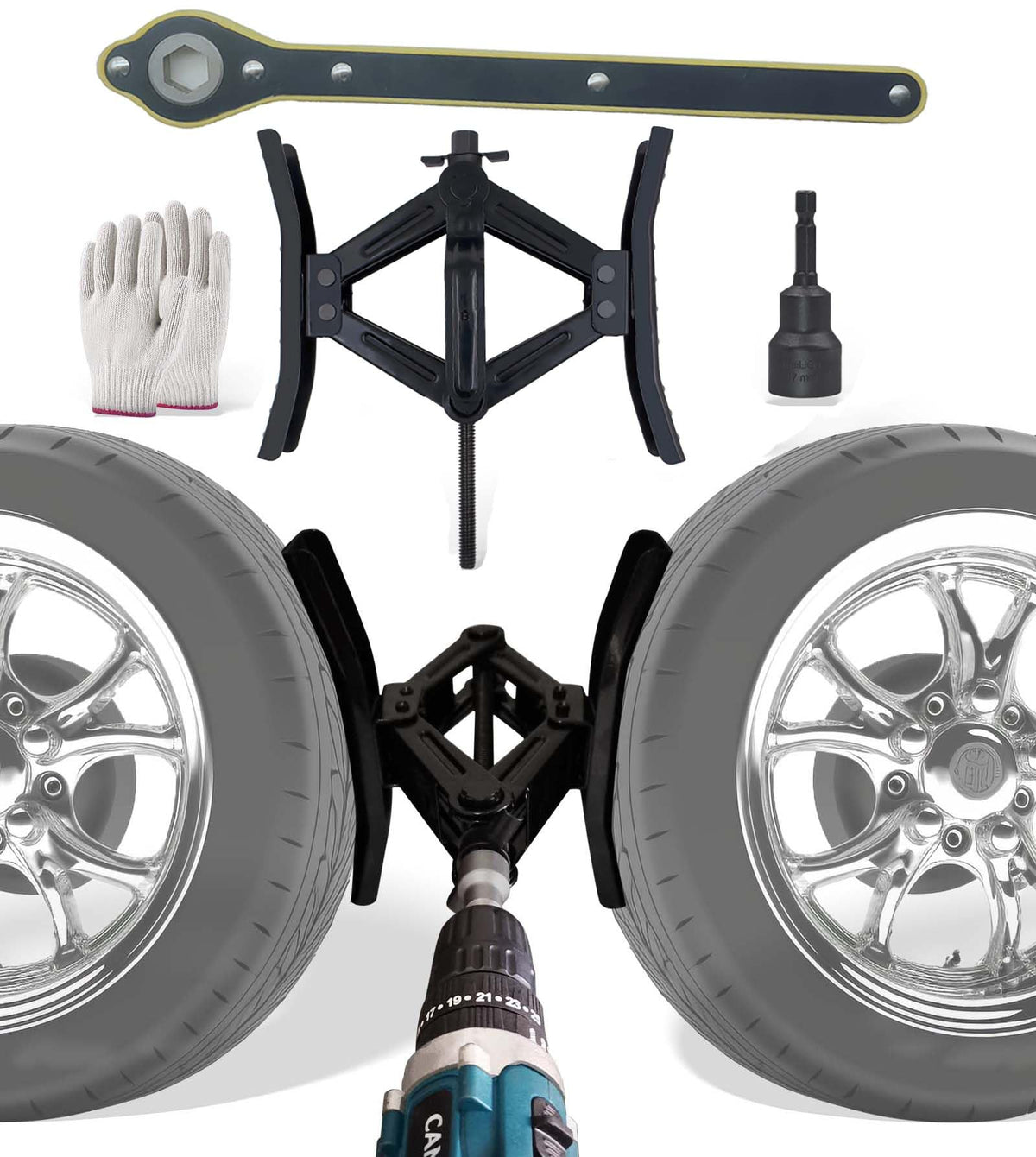 RVPNR front view of chock stabilizers showing kit and build quality benefit