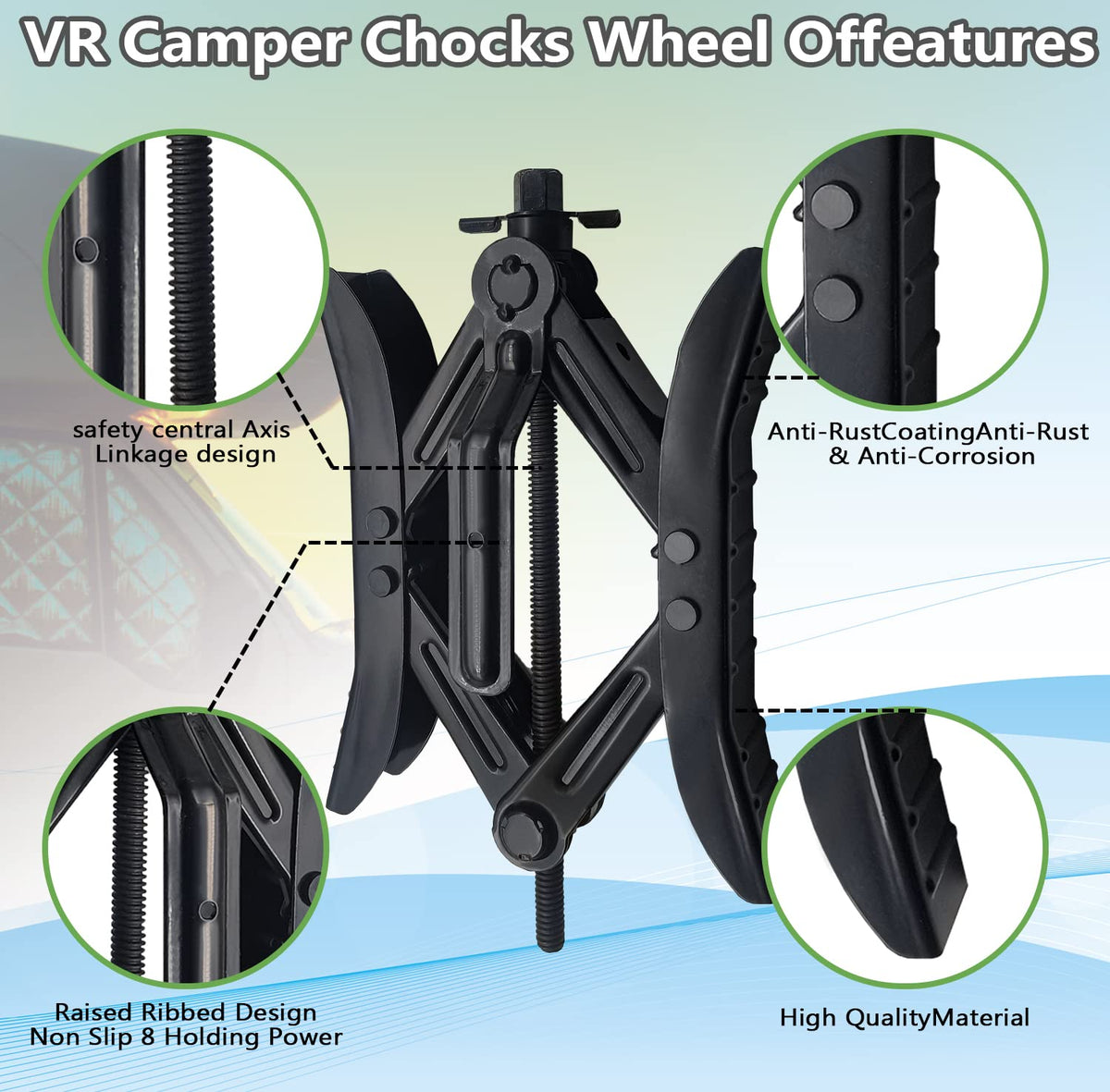 RVPNR installed between tandem tires demonstrating reduced movement