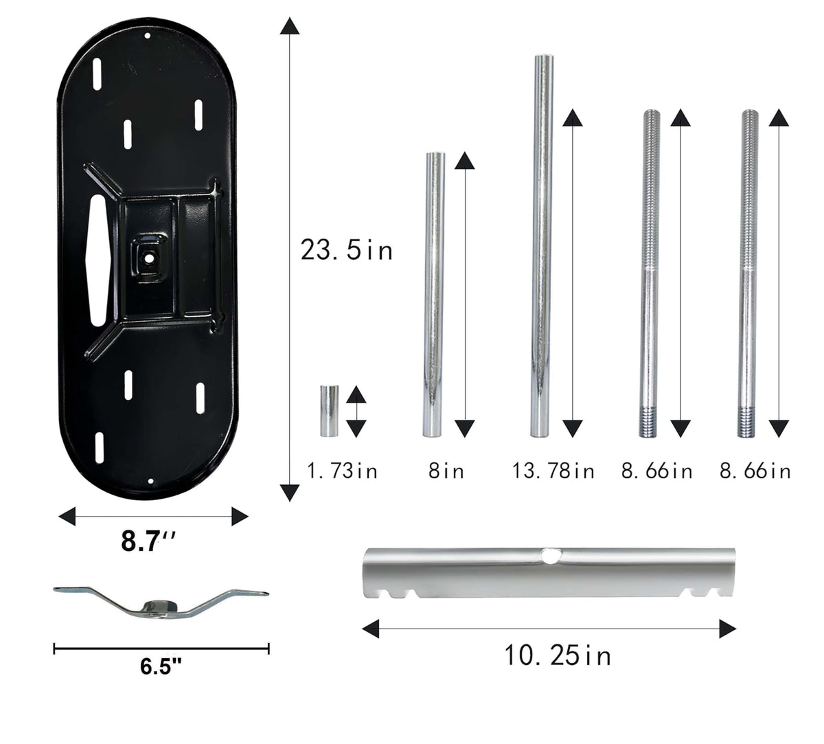 RVPNR vertical bar with LP wing nut detail showing easy tightening benefit