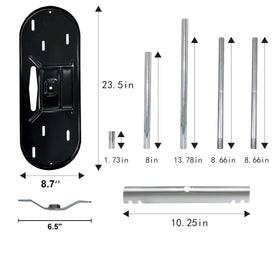 RVPNR vertical bar with LP wing nut detail showing easy tightening benefit