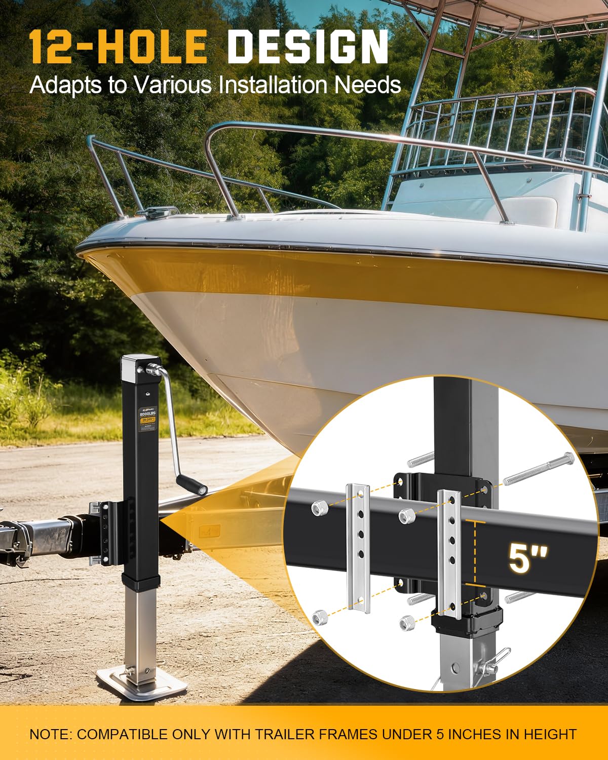 RVshark foot plate on gravel showing stable ground contact and reduced sink-in