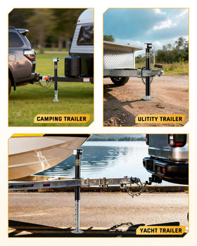 RVshark in campsite setup showing fast cordless drill lift convenience