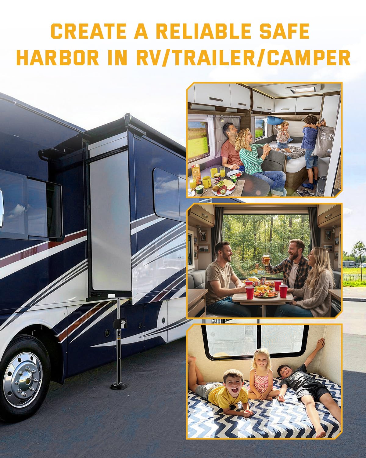 RVshark powder-coated finish detail highlighting rust protection for outdoor use