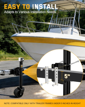RVshark side handle detail showing ergonomic grip for manual control